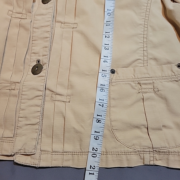 Route 66 Womens XL Ripstop Canvas Lightweight Jacket Short Sleeve Rework Lace - Picture 5 of 9